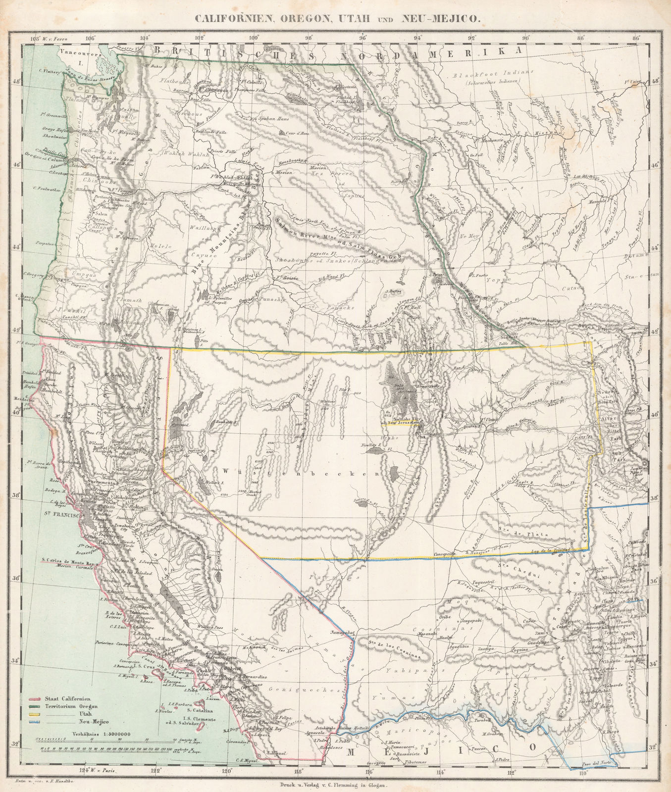 Carl Flemming, California, Oregon, Utah and New Mexico, 1857