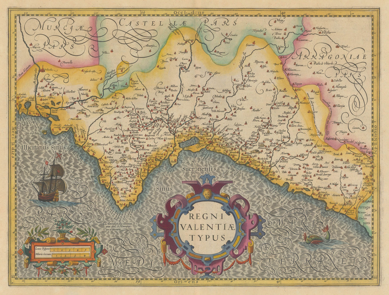 Mercator Hondius, Kingdom of Valencia, 1620 c.