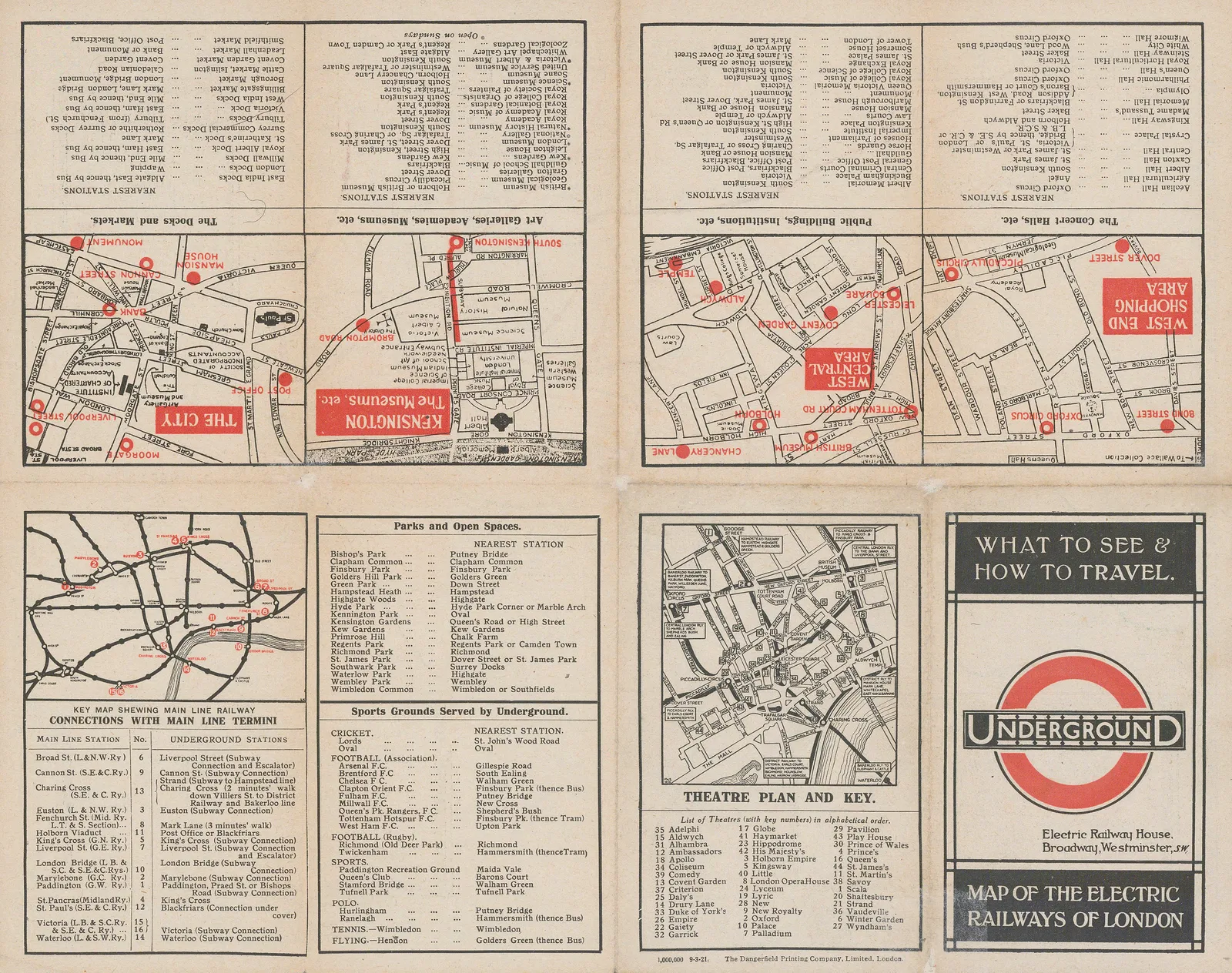 Macdonald Gill, Map of Electric Railways of London, 1921