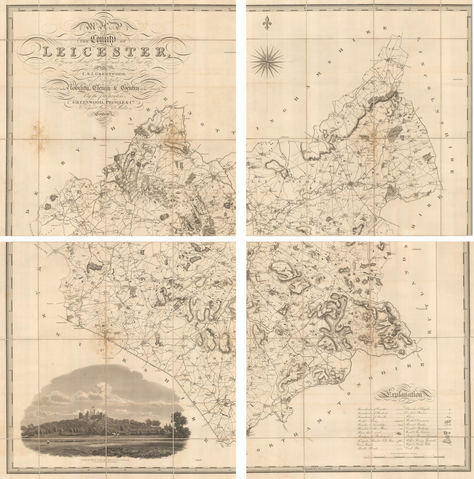 Christopher & John Greenwood, Map of the County of Leicester, 1826
