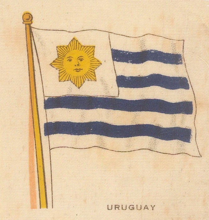 Cigarette Cards, Flags - Uruguay, 1910 c.