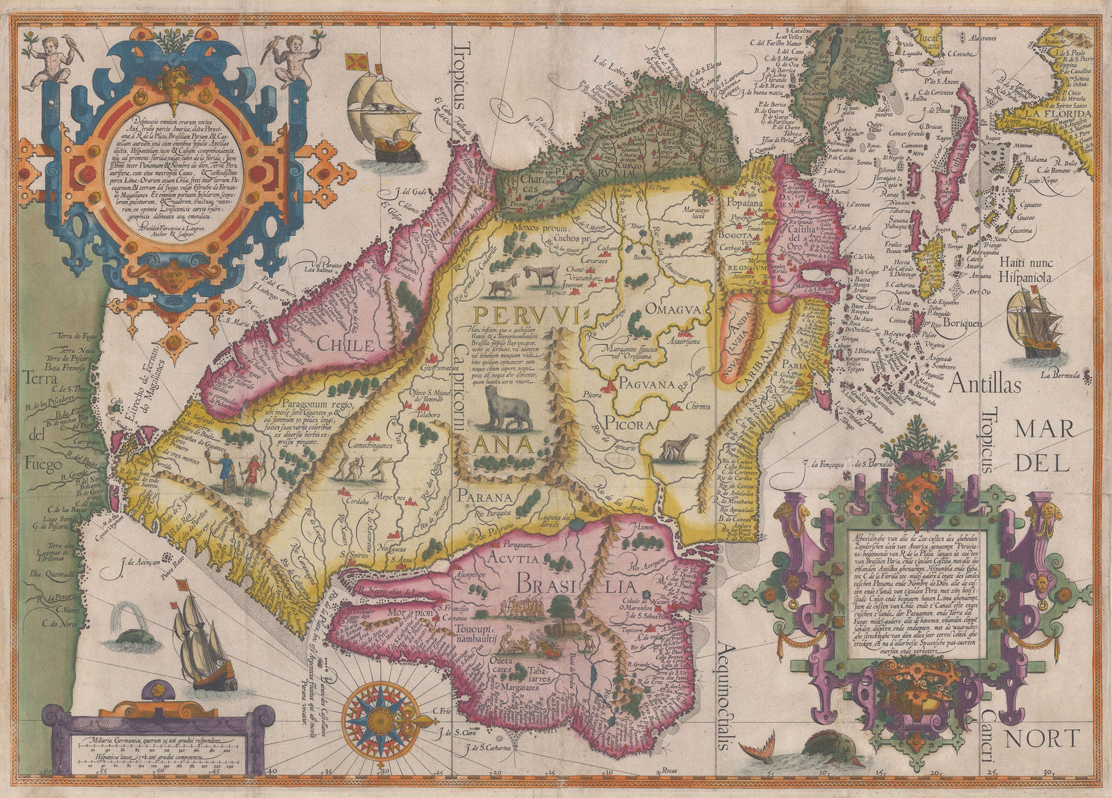 Jan Huygen van Linschoten, South America, 1599 c.