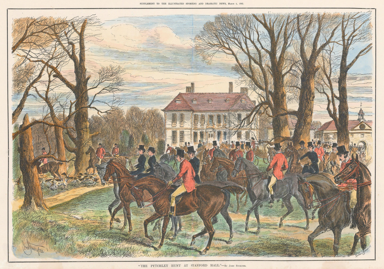 Illustrated London News (ILN), Fox Hunting - The Pytchley, 1882