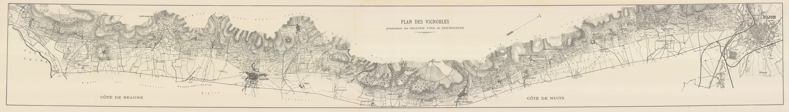 Camille Rodier, Plan des Vignobles produisant les Grands Vins de Bourgogne, 1937