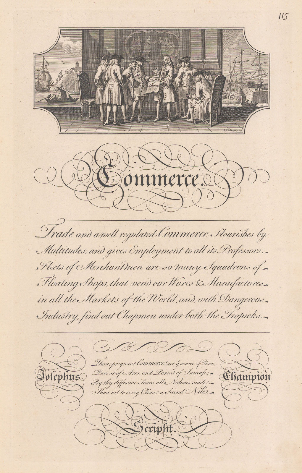George Bickham, Typography - Commerce, 1736