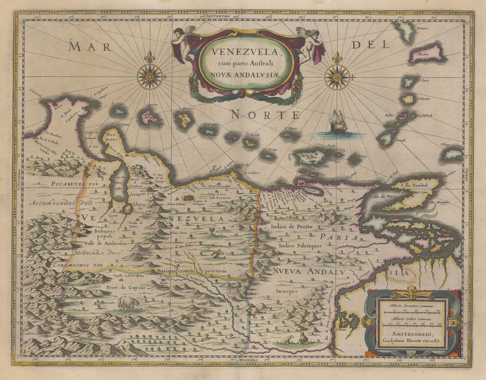 Jan Blaeu, Venezuela, 1650 c.