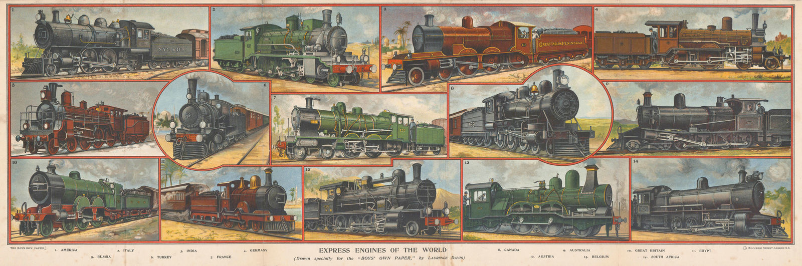 Boy's Own, Railways - Express Engines, 1911