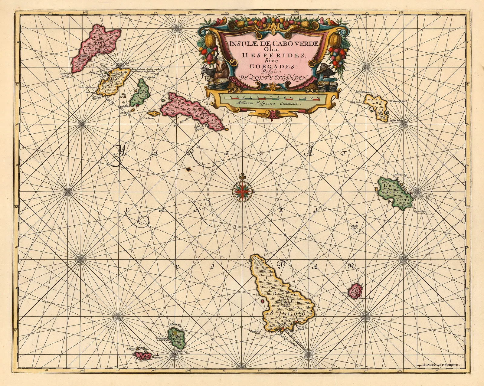 Valk & Schenk, Cape Verde Islands (Cabo Verde), 1690 c.