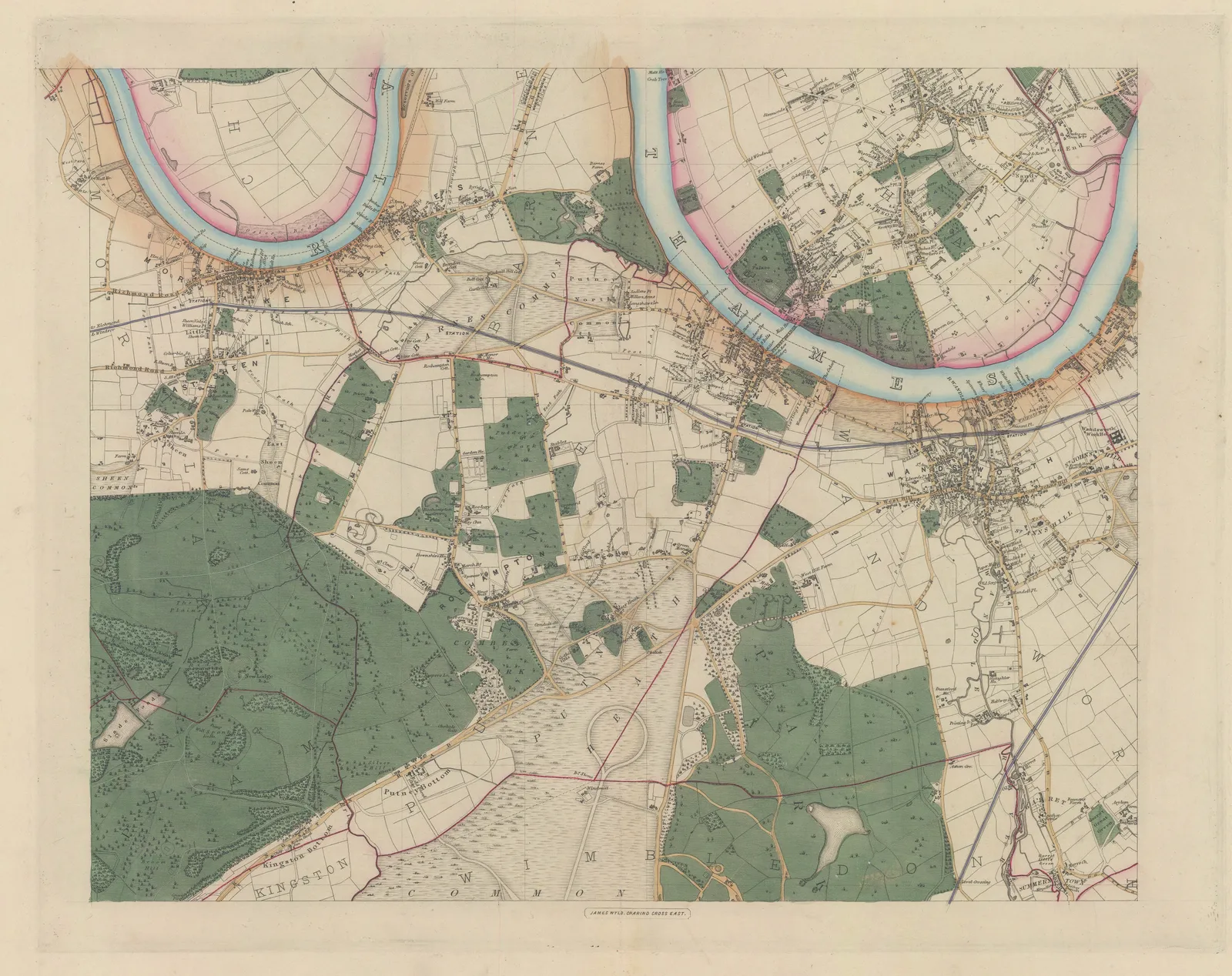 James Wyld, Fulham, Putney, Wandsworth, Barnes, Roehampton & East Sheen, 1849
