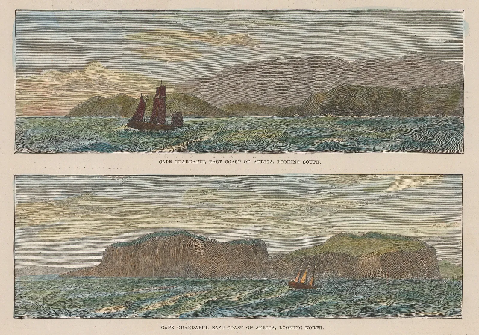 Illustrated London News (ILN), Somalia - Horn of Africa from Cape Guardaful, 1888