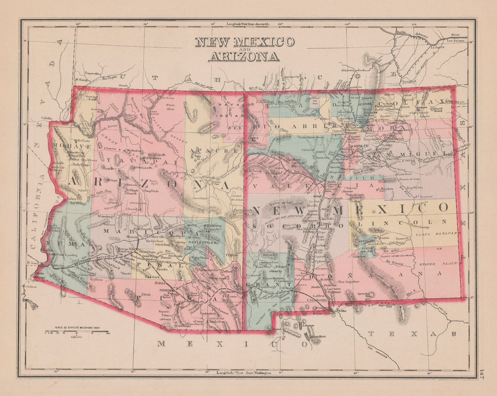 O.W. Gray & Son, New Mexico and Arizona, 1881
