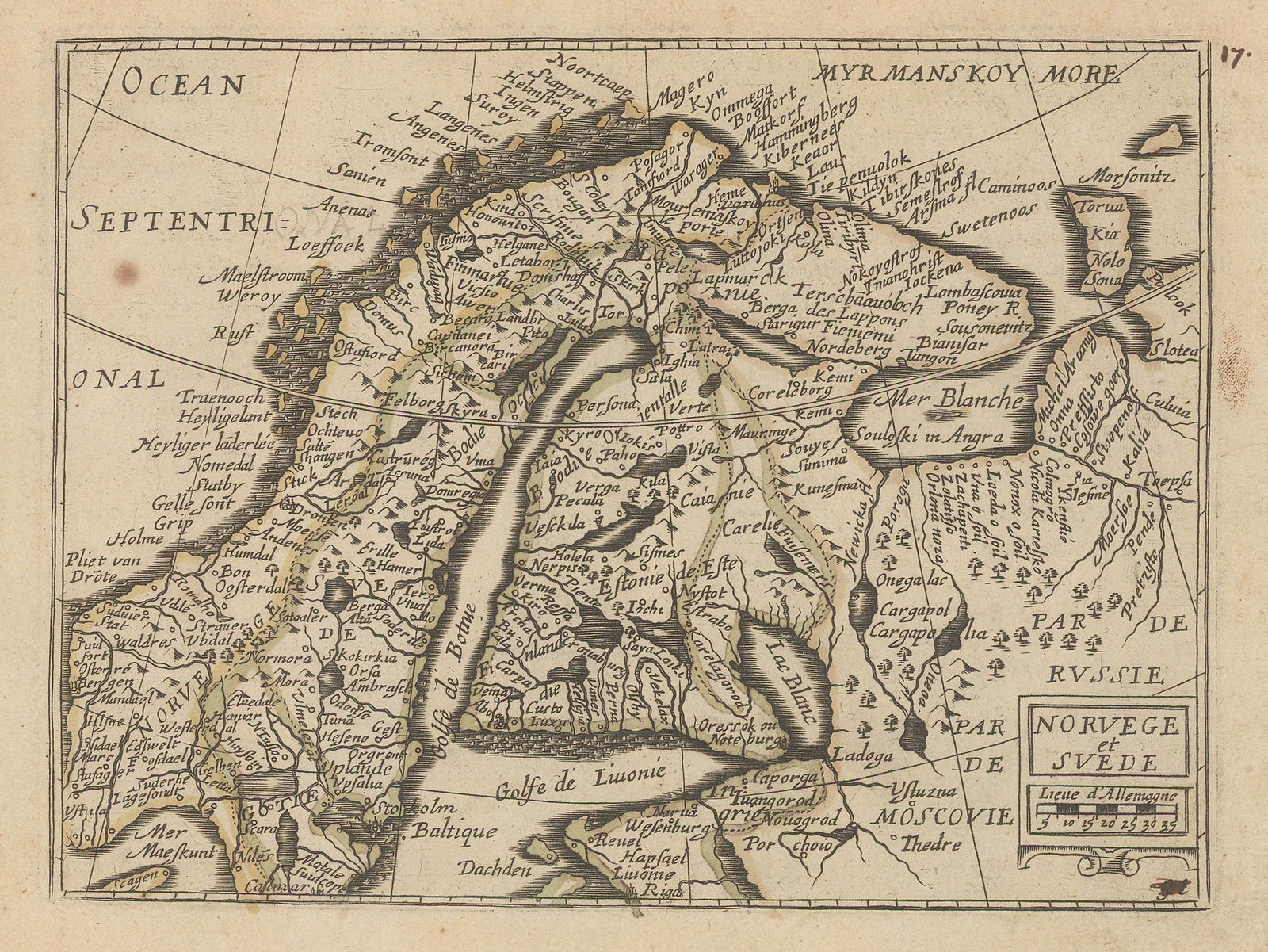 Pierre Duval, Norway, Sweden & Finland, 1680 c.