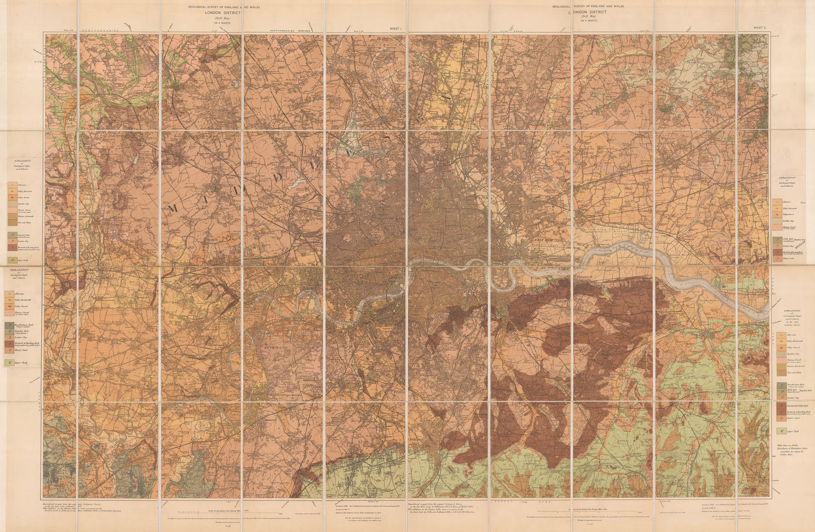 Geological Survey, Geological Map of London, 1904