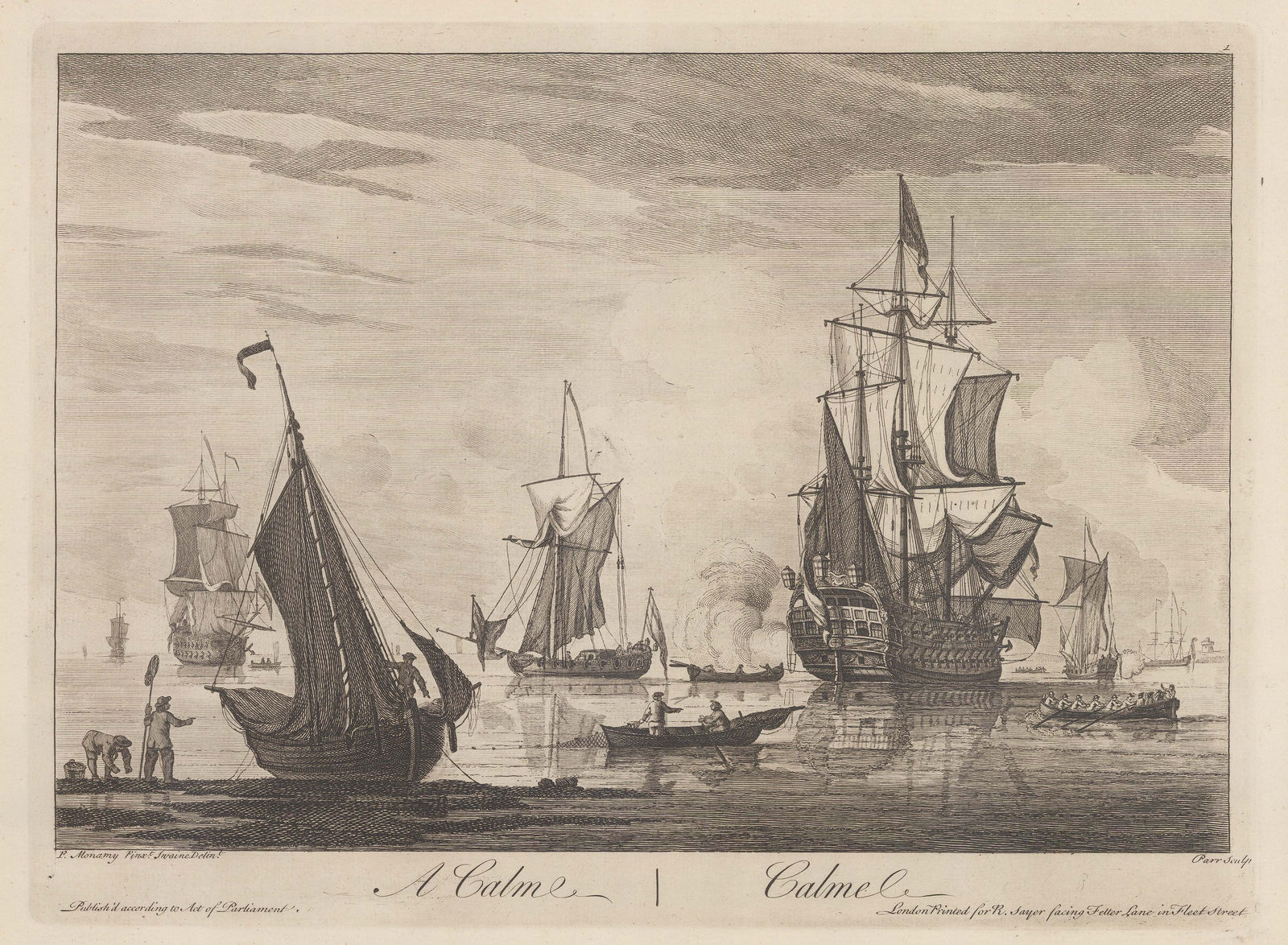Robert Sayer, Ships at Sea - Set of Four, 1774