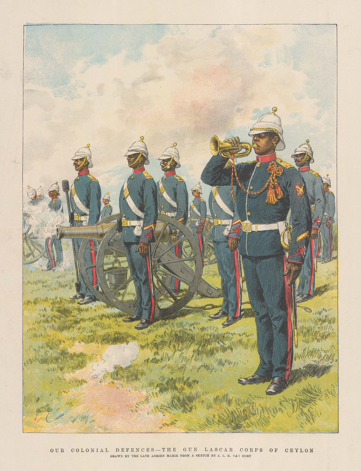 The Graphic Magazine, British Army - British Overseas, Gun Lascar Corps, 1892