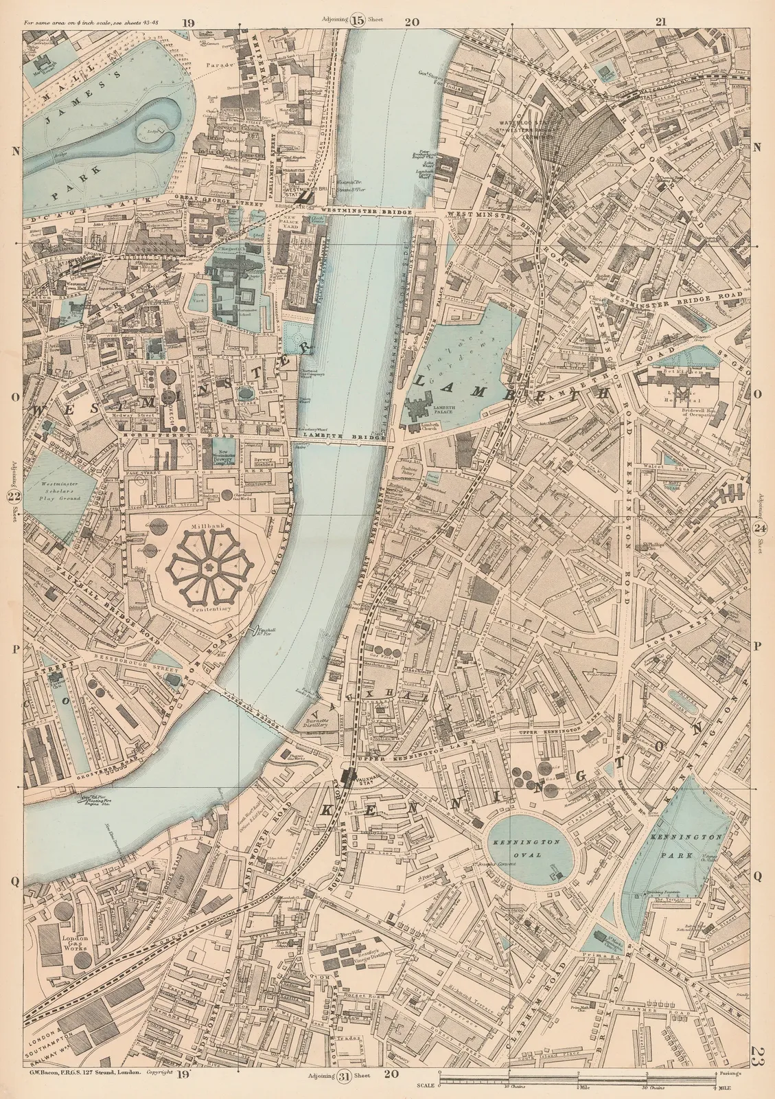 George W. Bacon, Westminster, Lambeth, Vauxhall & Kennington, 1886