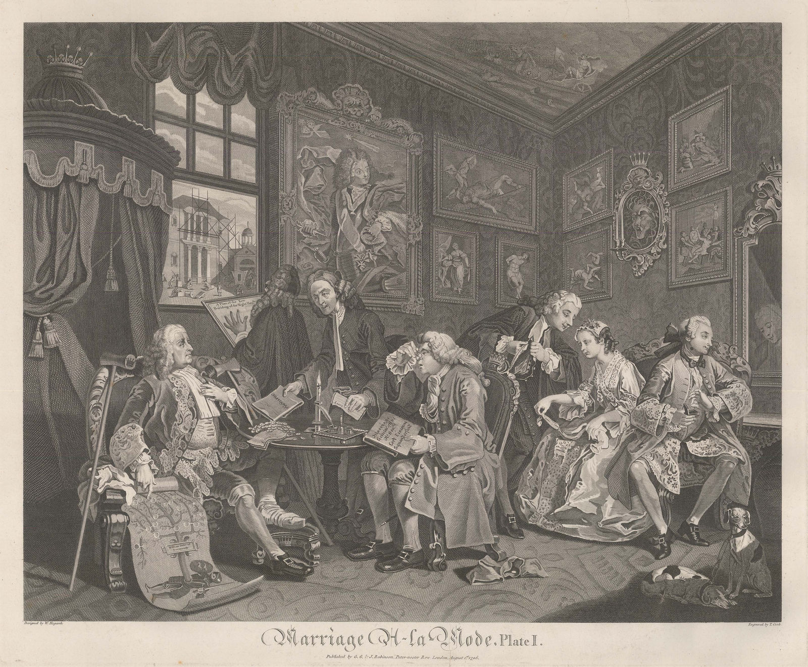 William Hogarth, Hogarth - Marriage a-la Mode, 1796