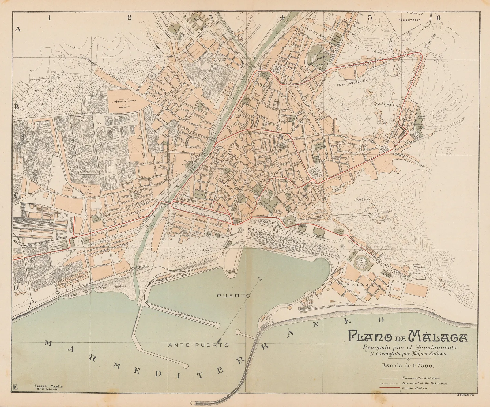 Alberto Martín, Plano de Málaga, 1927