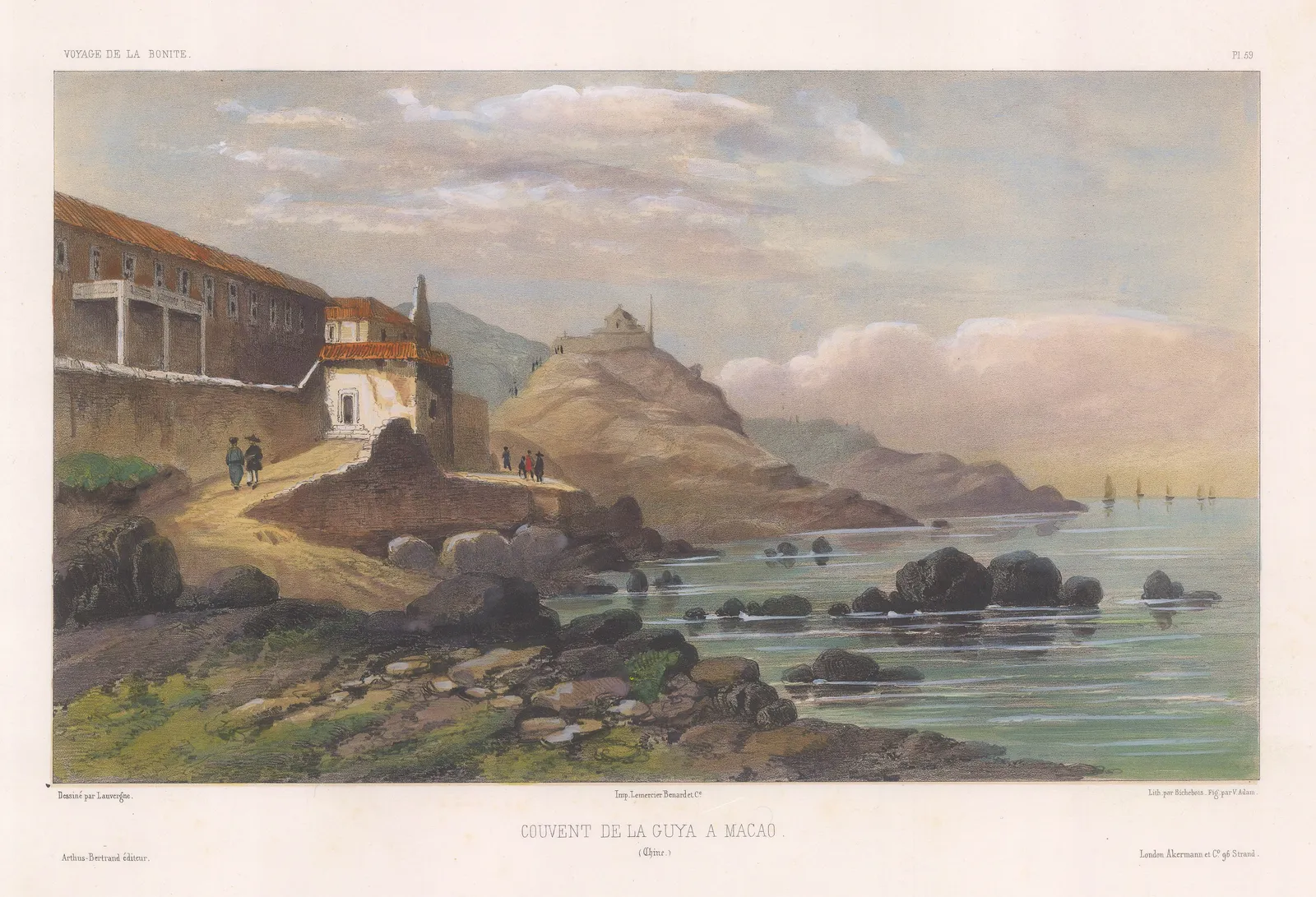 Auguste-Nicolas Vaillant, China - Macao, Guia Fortress, 1850 c.