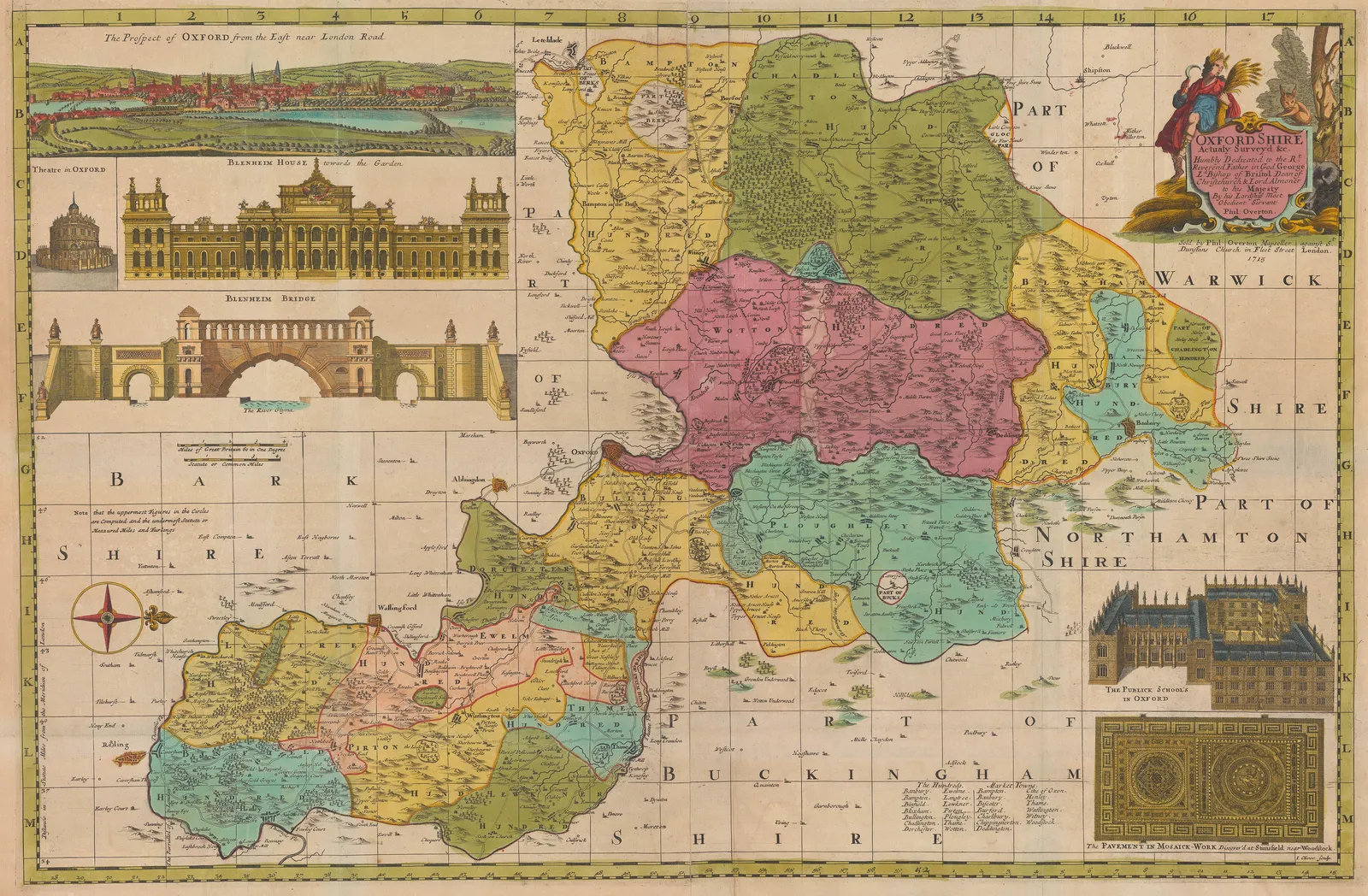 Philip Overton, Oxfordshire Actualy Survey'd &cc., 1715