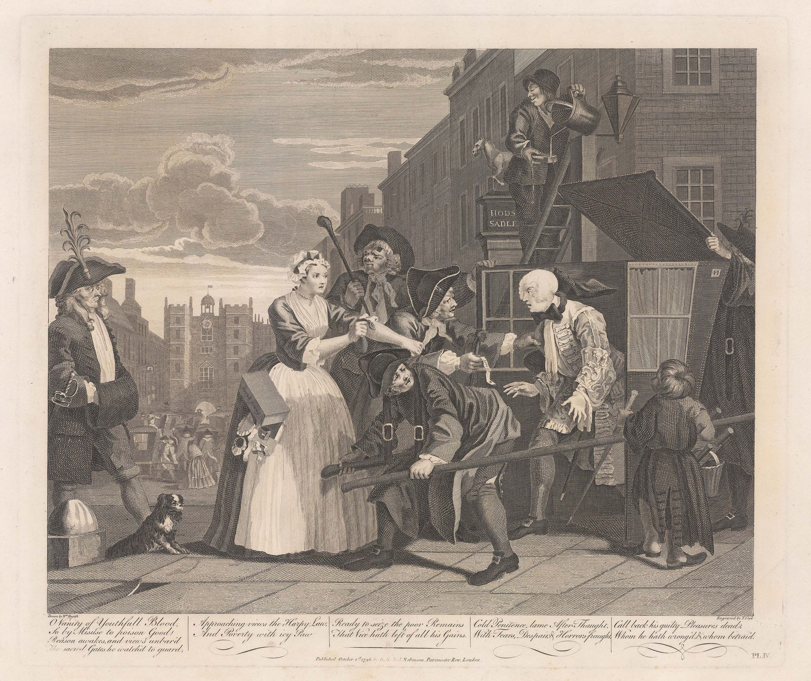 William Hogarth, Hogarth - Rake's Progress, 1800 c.