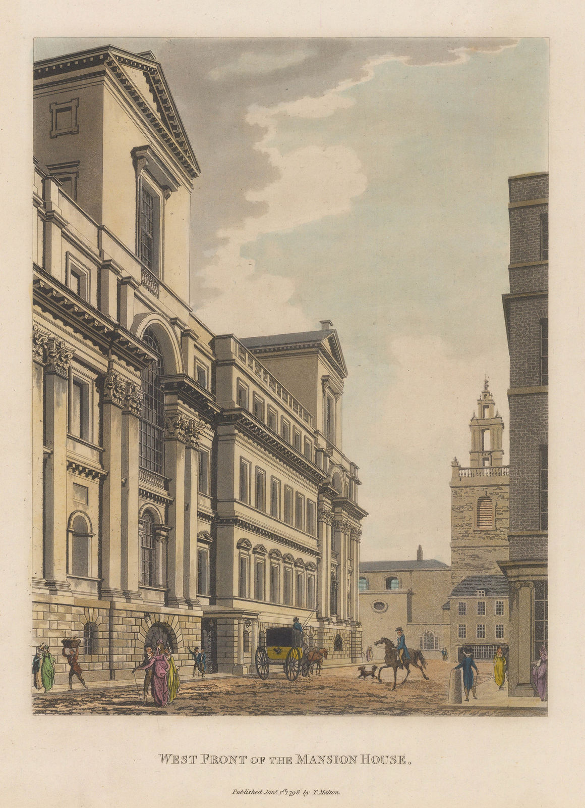 Thomas Malton, London - Mansion House, 1798