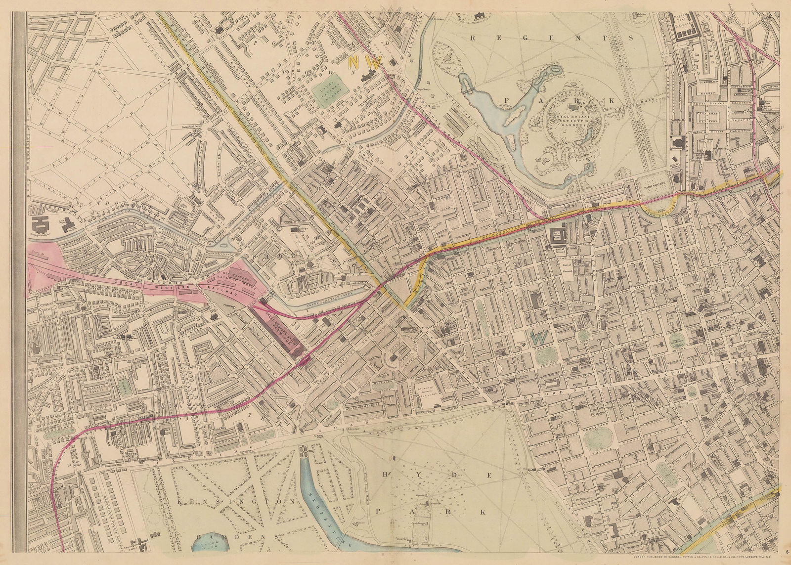 John Cassell, Paddington, Bayswater, Marylebone & Regent's Park, 1868