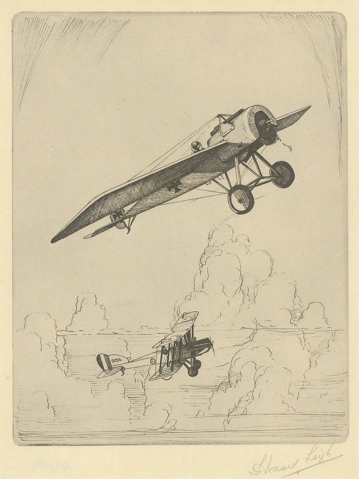 Howard Leigh, Aviation - Fokker E.I, 1934