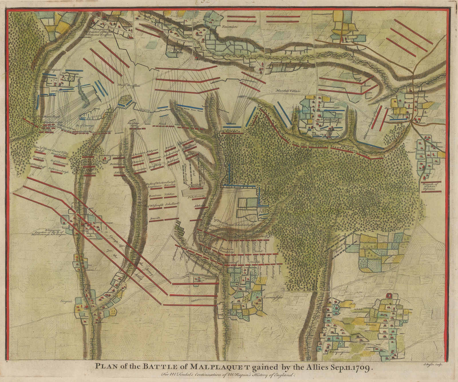 Paul de Rapin & Nicolas Tindal, Battle of Malplaquet, 1740 c.
