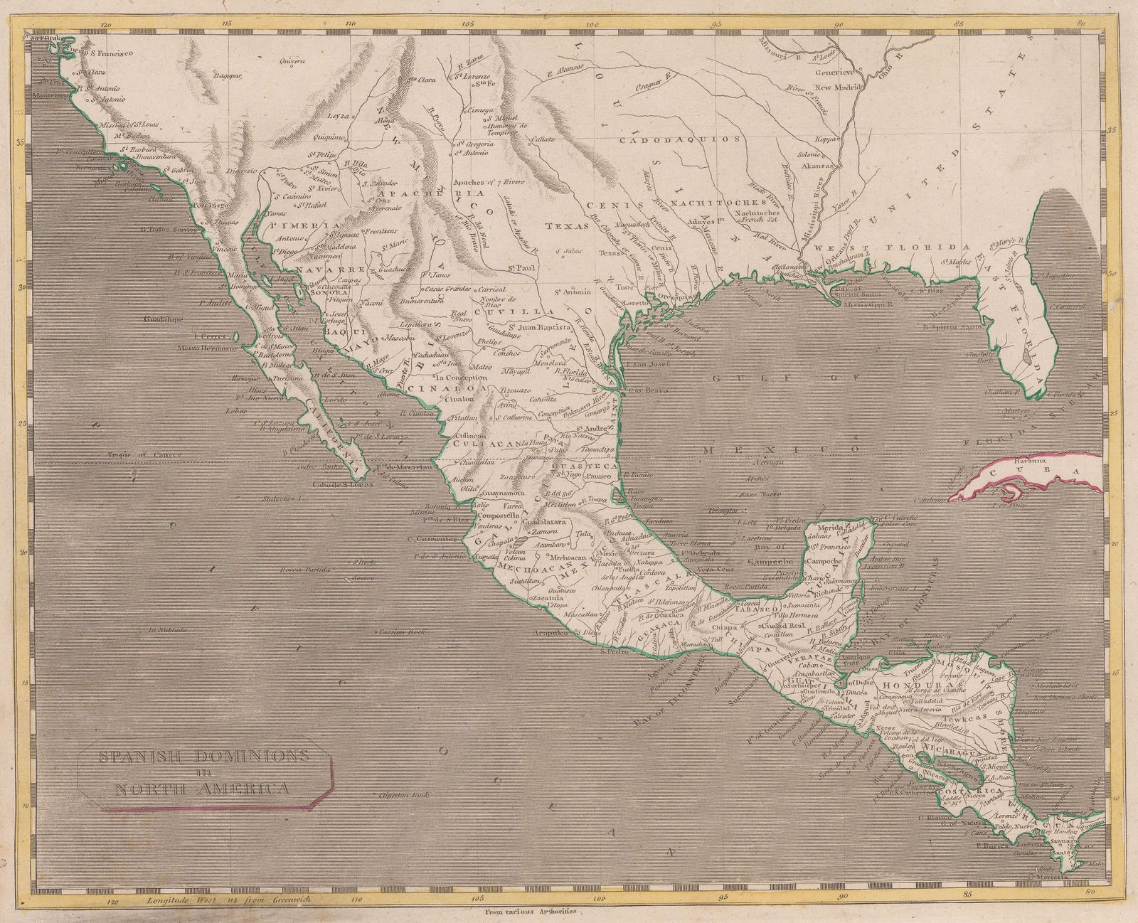 Thomas and Andrews, Mexico and Southern United States, 1805