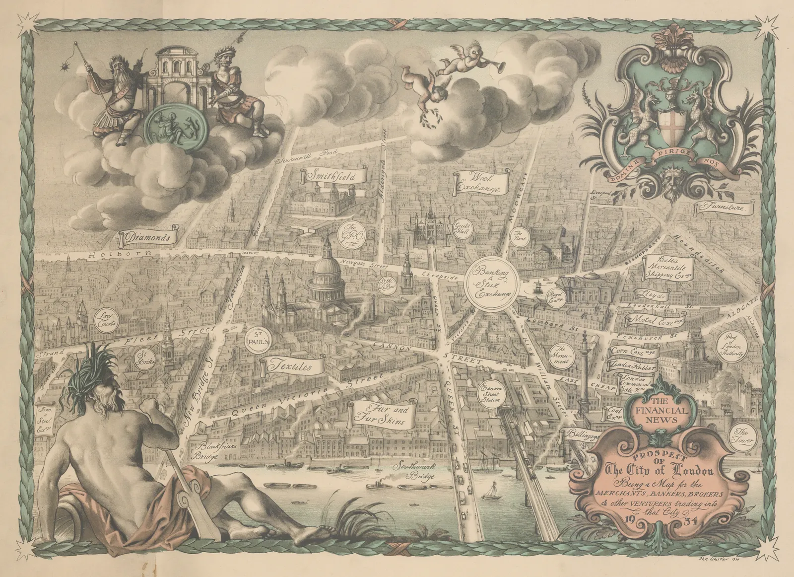 Rex Whistler, Prospect of the City of London, 1934