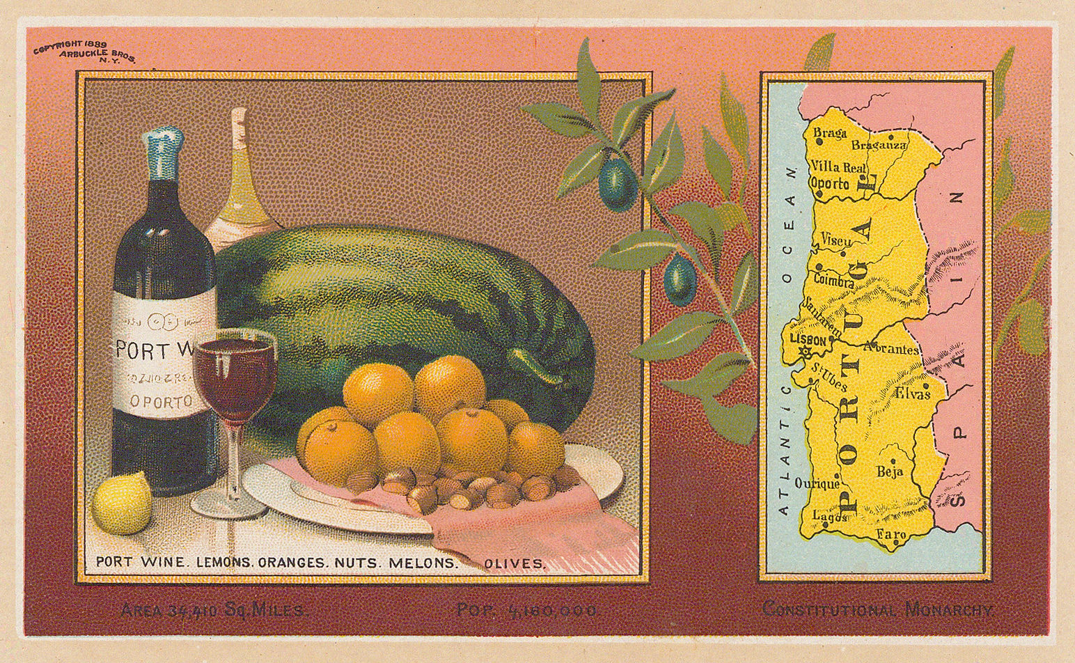 Arbuckle Brothers Company, Portugal, 1889