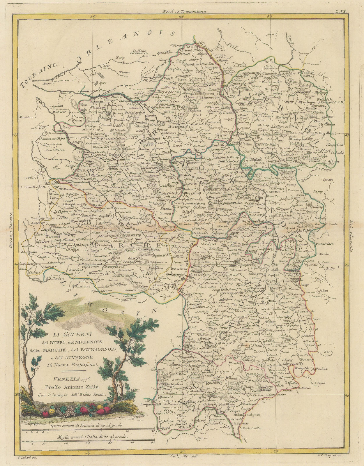 Antonio Zatta, Central France, 1776