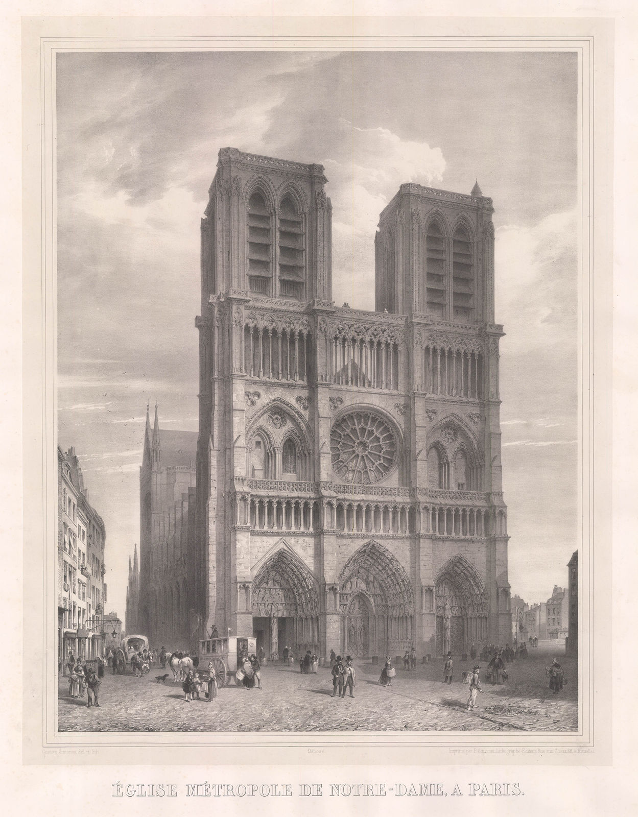 Gustave Simonau, France - Paris, Notre Dame, 1843