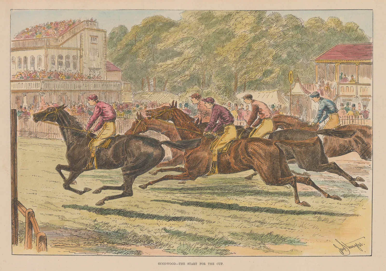 Illustrated Sporting and Dramatic News (ISDN), Horse Racing - Goodwood Cup, 1891