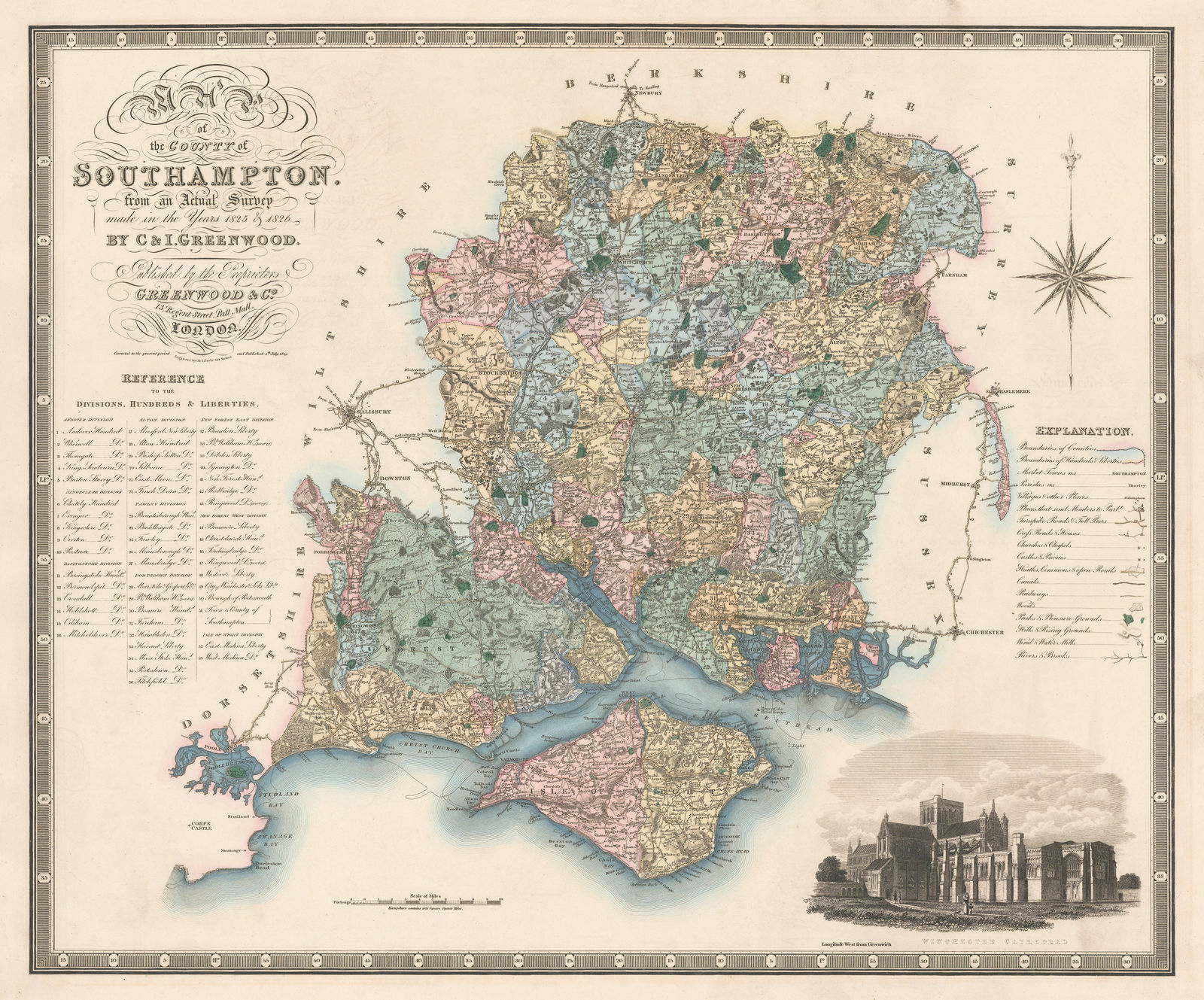Christopher & John Greenwood, Hampshire, 1829