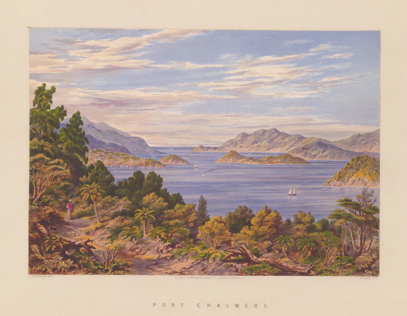 Charles Decimus Barraud, New Zealand - Port Chalmers, 1877