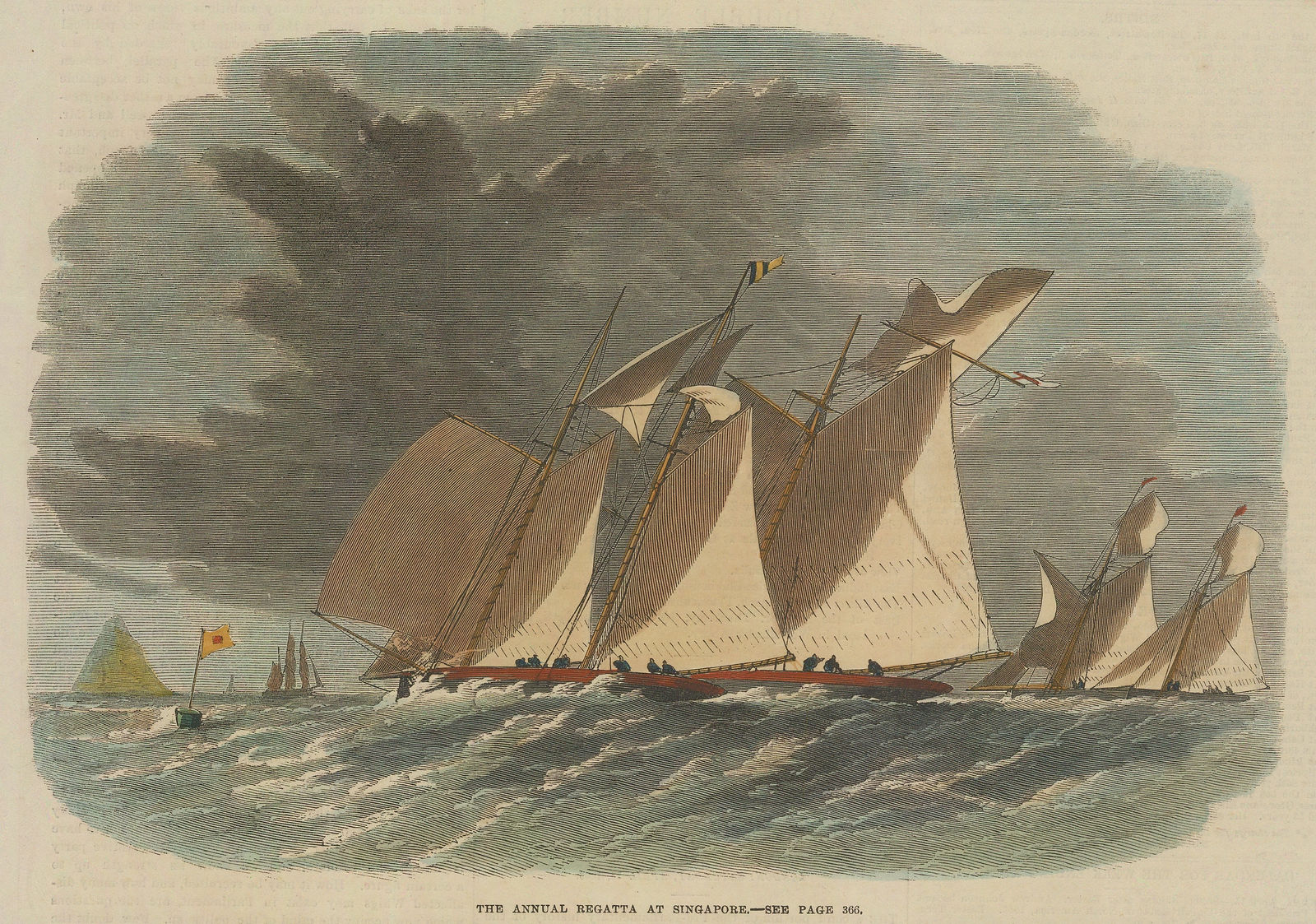 Illustrated London News (ILN), Singapore - Singapore Regatta, 1866