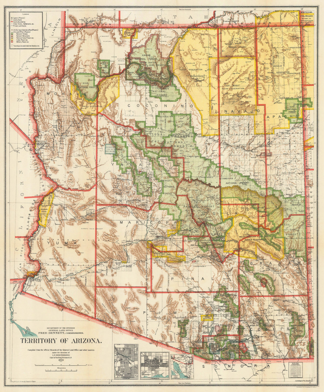 I. P. Berthrong, Territory of Arizona, 1910