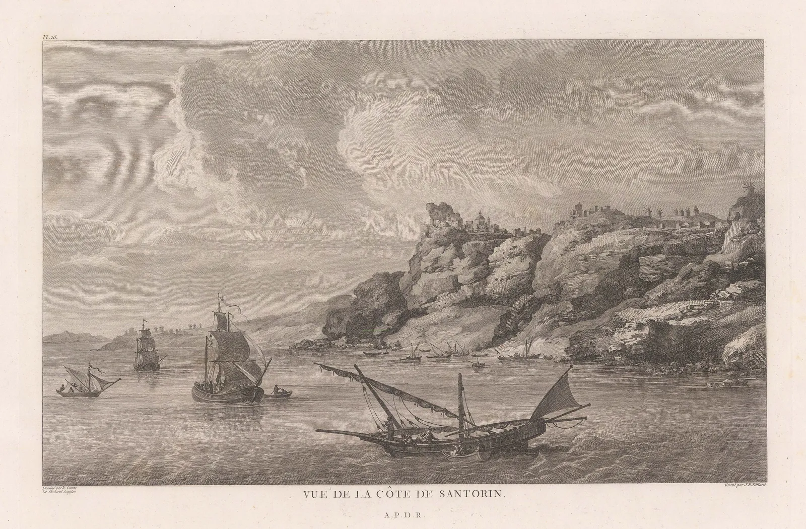 Count Marie-Gabriel de Choiseul-Gouffier, Greece - Santorini, 1782