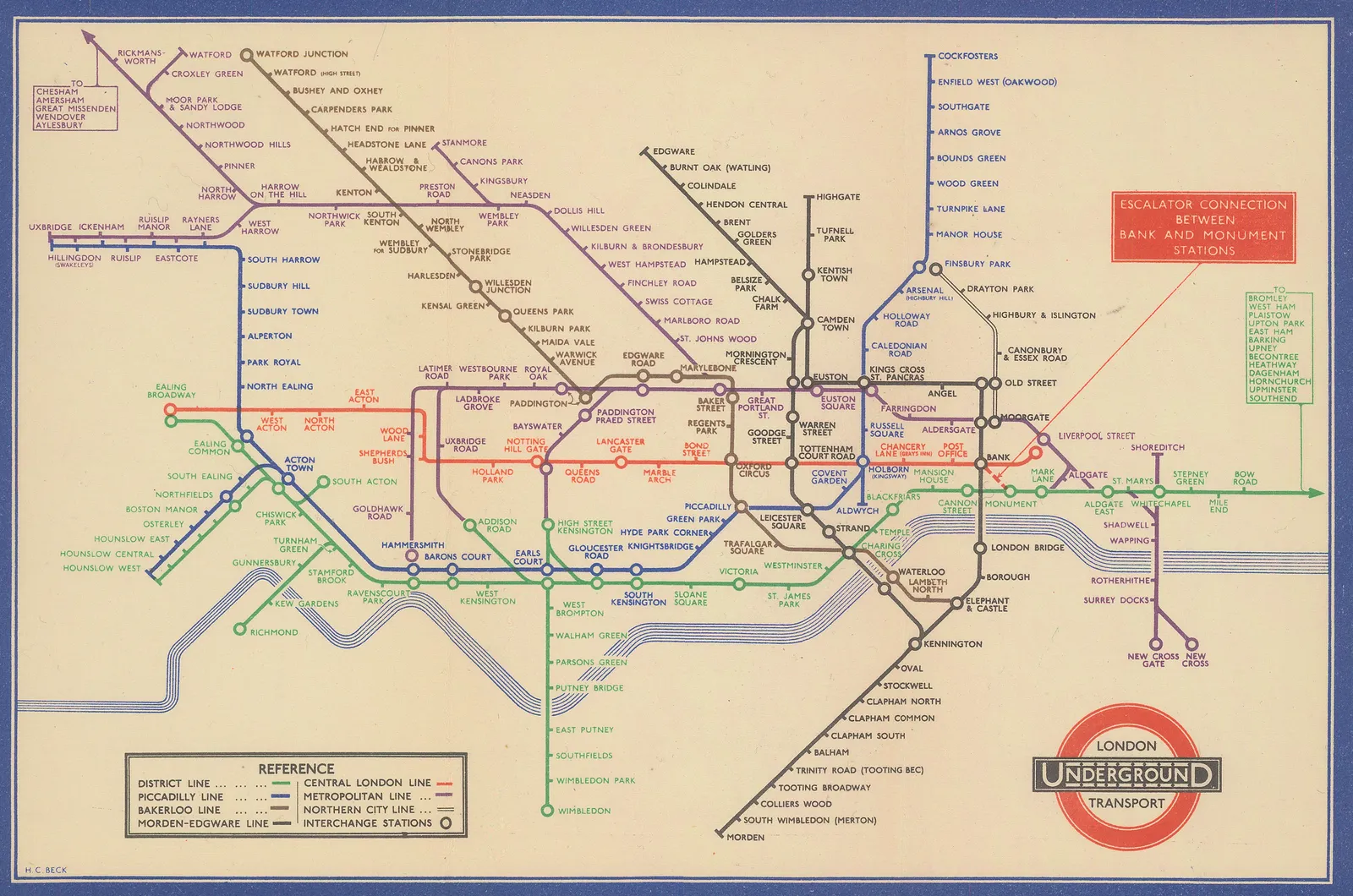 Harry Beck, London Underground Map, 1934