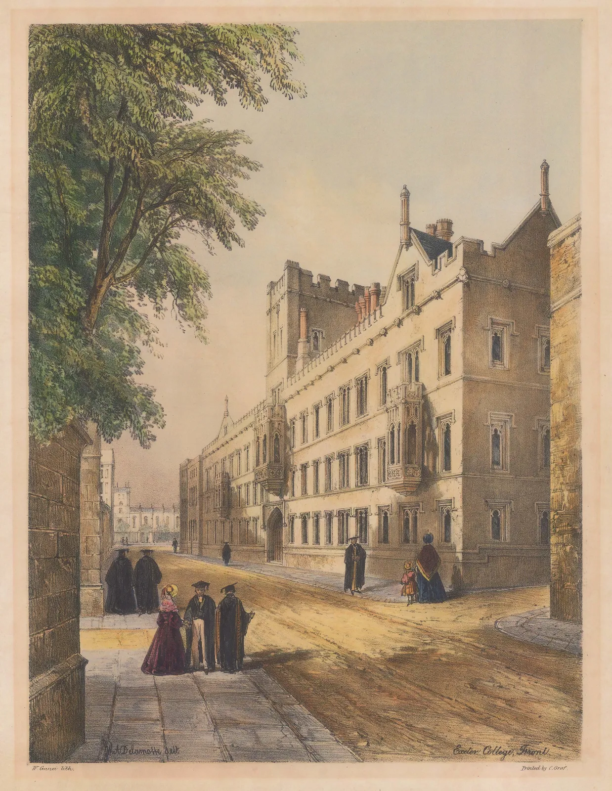 William Delamotte, Oxford University - Exeter College, 1840