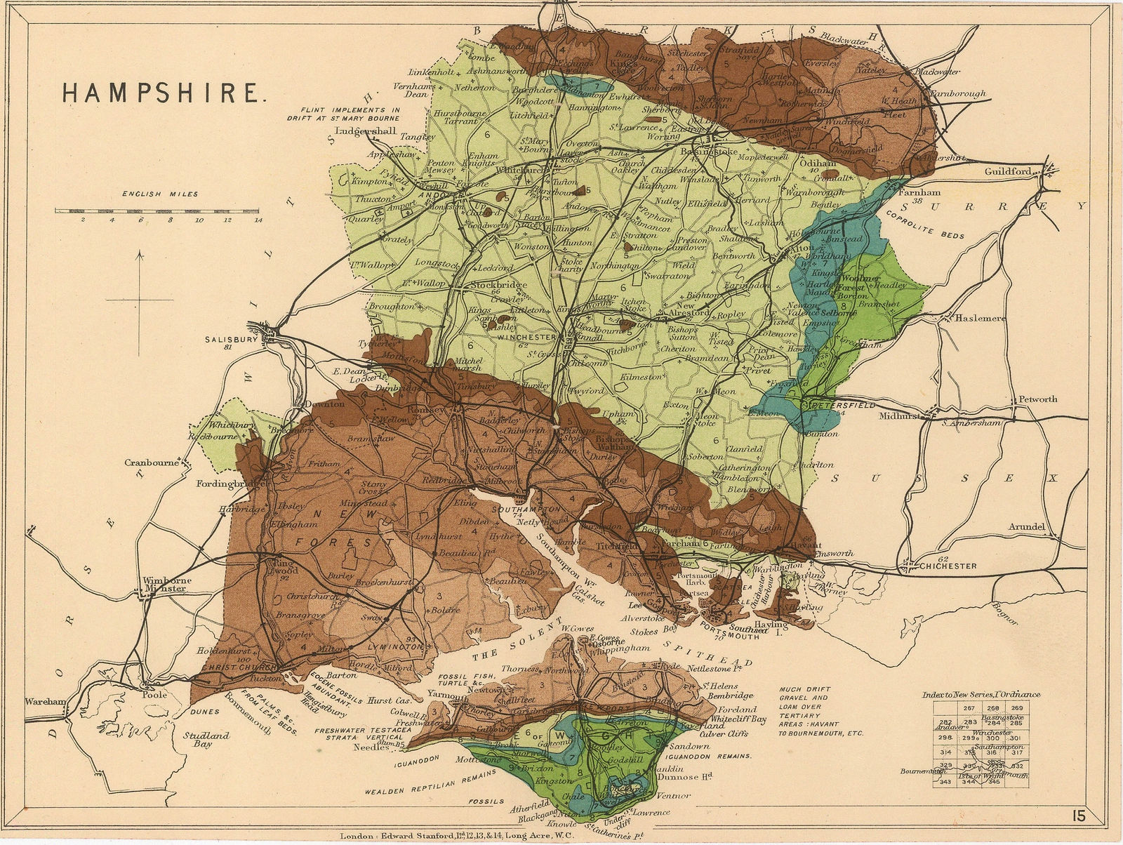 Edward Stanford, Hampshire, 1928