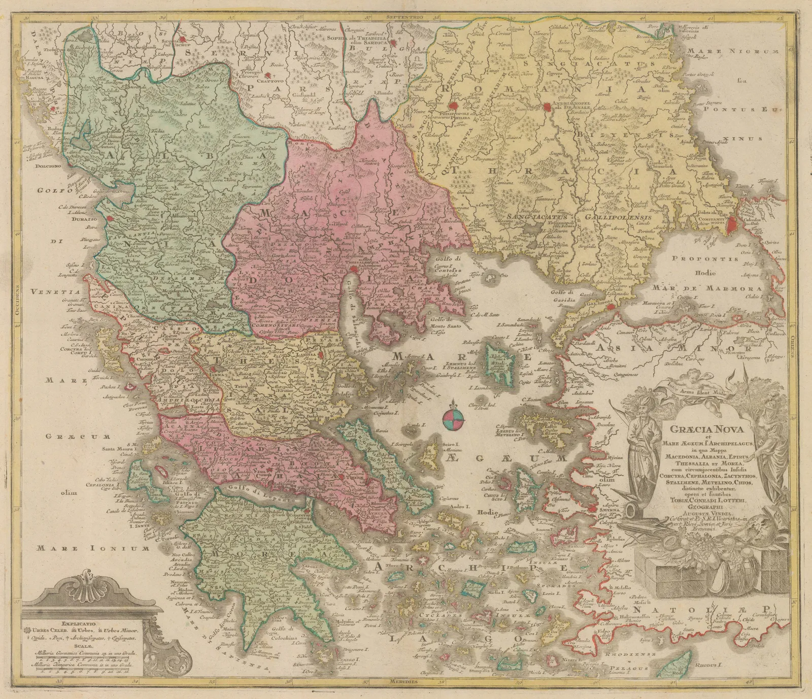 Tobias Conrad Lotter, Greece and the Aegean Sea, 1760 c.