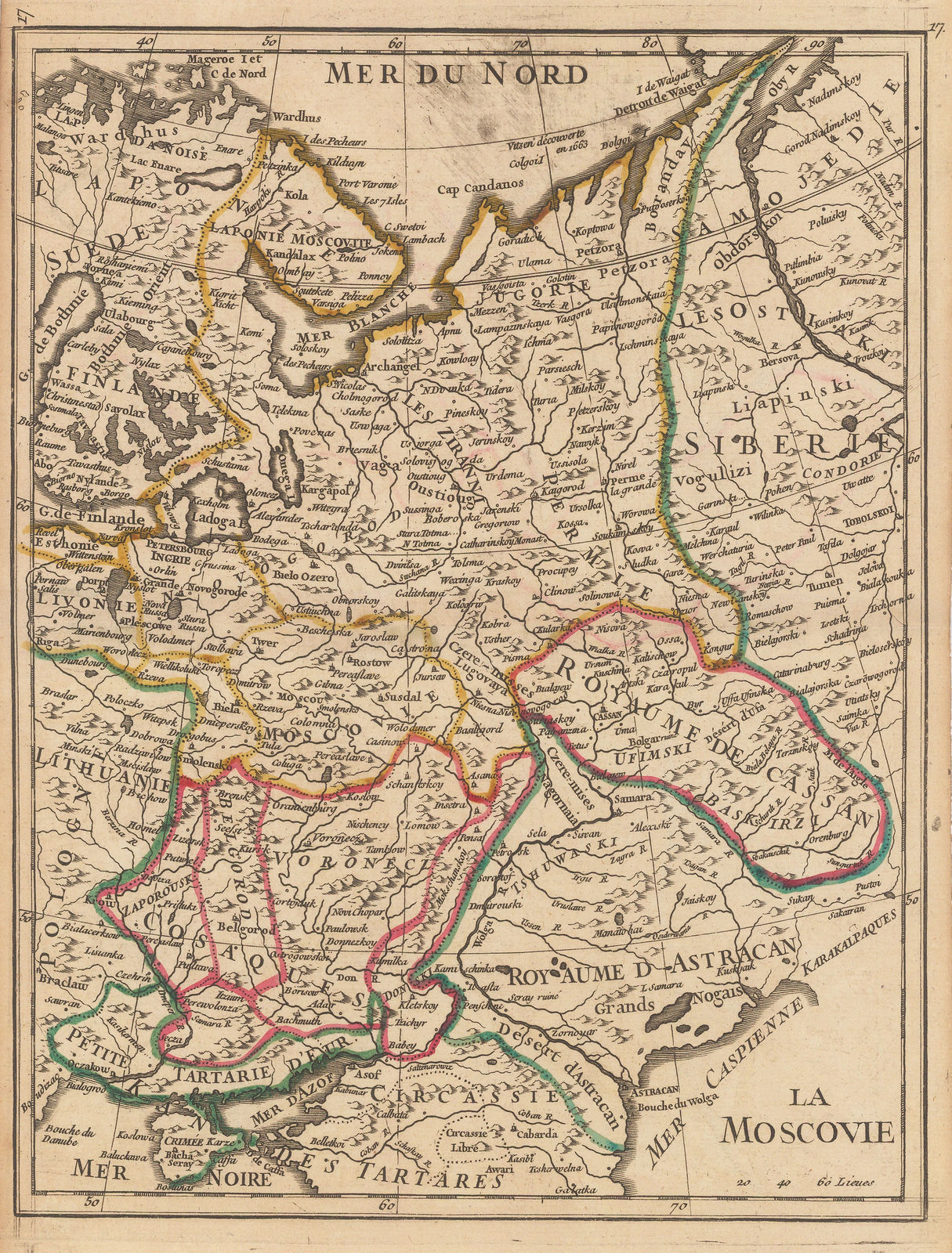 Georges-Louis Le Rouge, Muscovy or European Russia, 1756