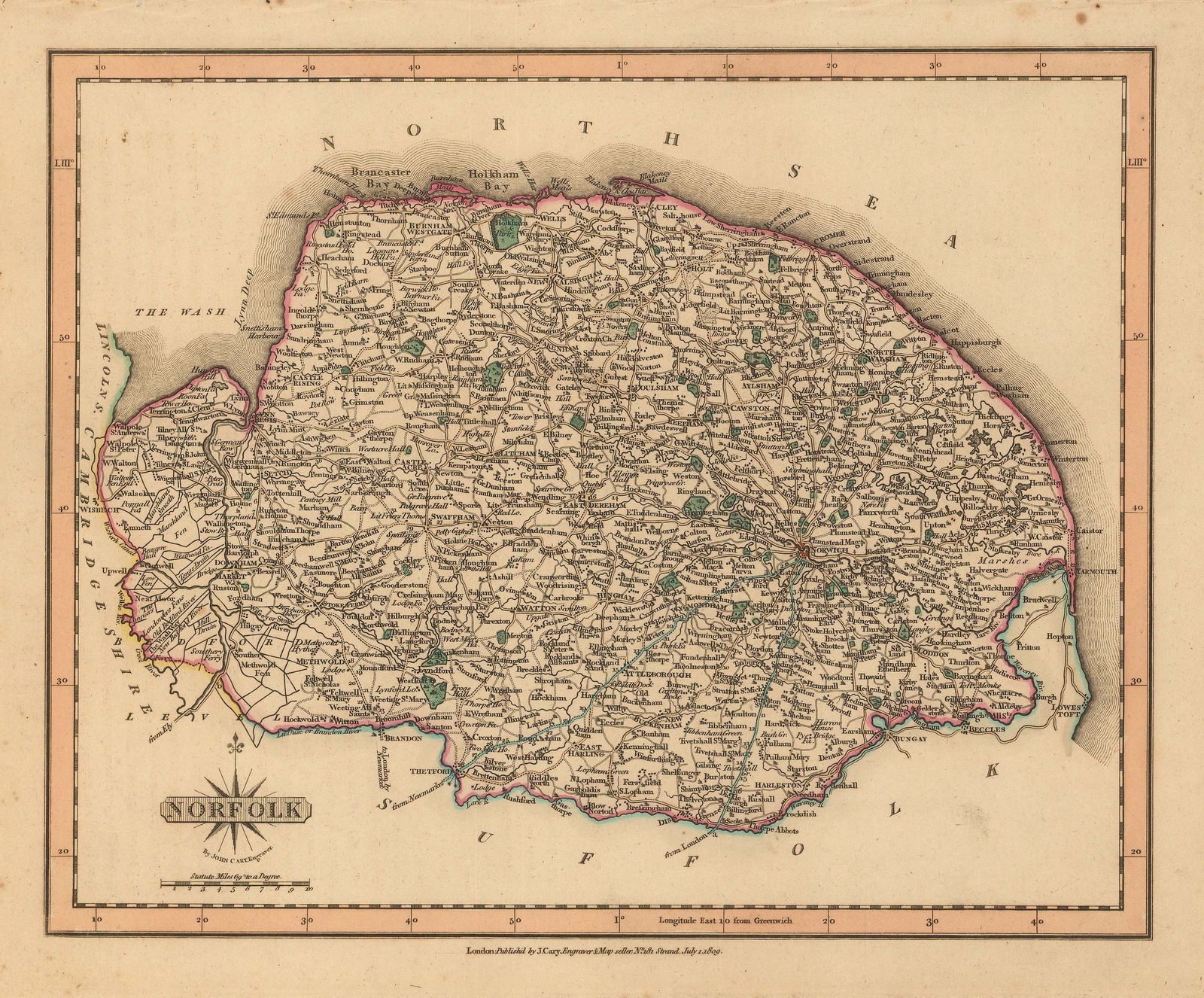 John Cary, Norfolk, 1809