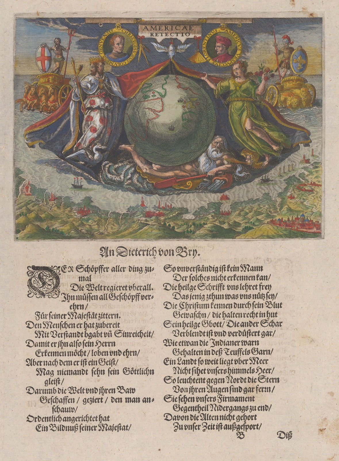 Theodore De Bry, Americae Retectio, 1598