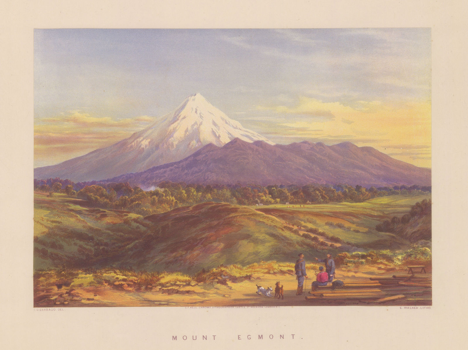 Charles Decimus Barraud, New Zealand - Mount Taranaki (Mount Egmont), 1877
