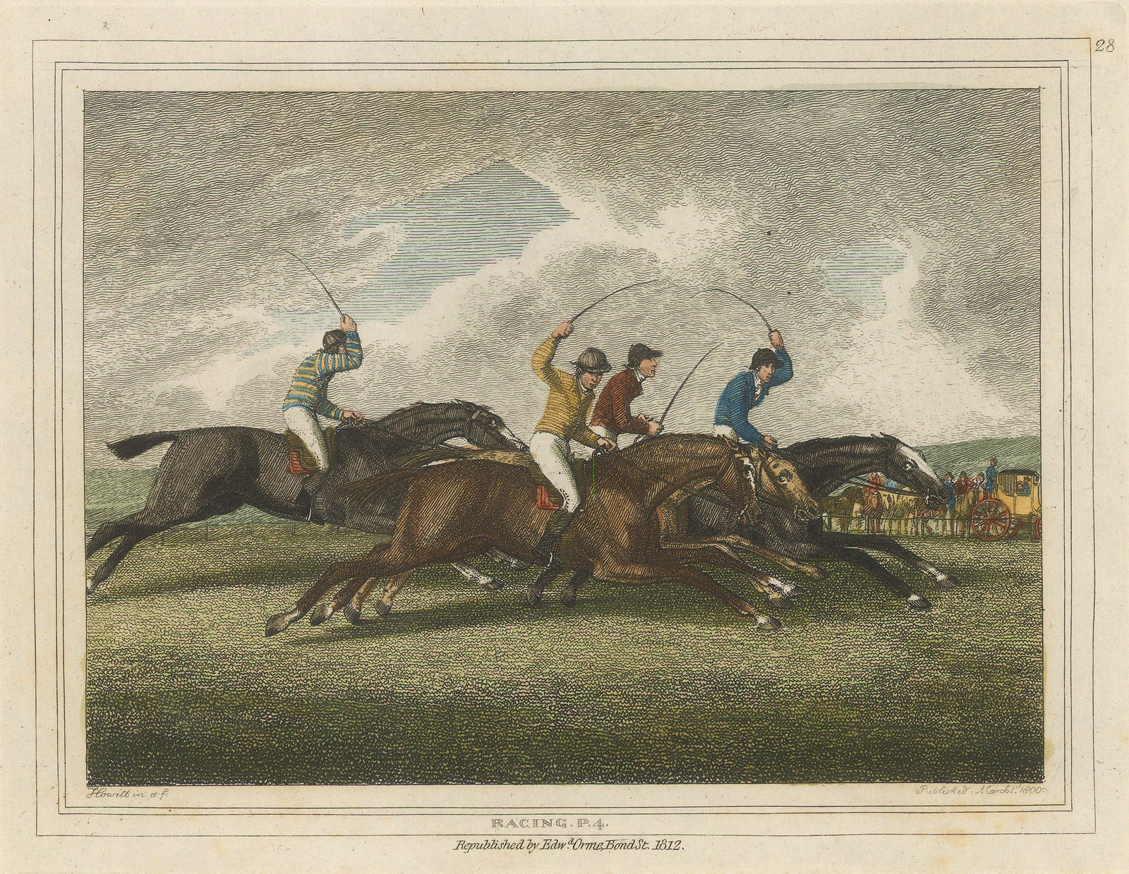 Samuel Howitt, Horse Racing - The Start, 1812