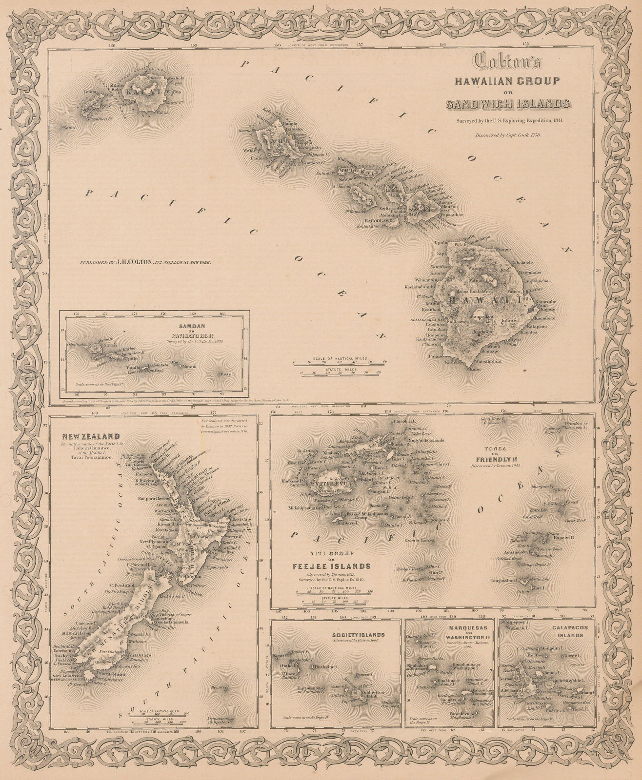 Joseph Hutchins Colton, Hawaii, New Zealand & Pacific Islands, 1861